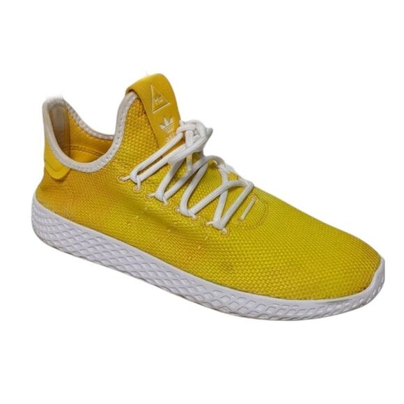 PHARRELL WILLIAMS x ADIDAS Tennis Hu "Holi" Bright Yellow Sneakers 5Y - Picture 1 of 10